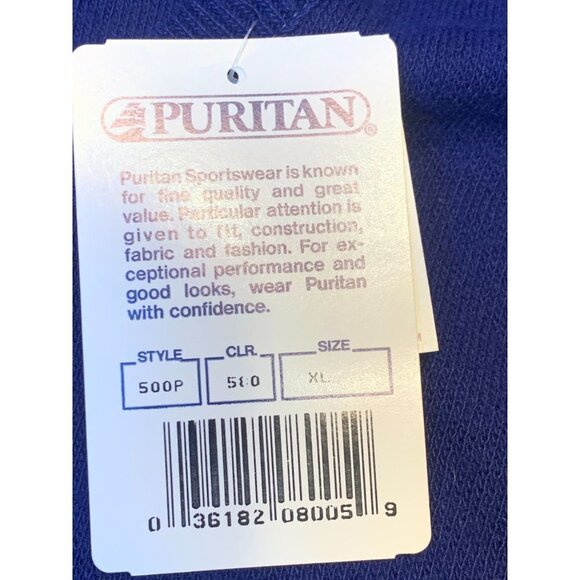Vintage 90s NEW Puritan Blue V Neck Pullover Sweater XL NWT - Picture 6 of 6